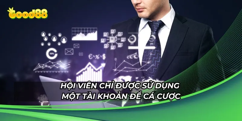 Hội viên chỉ được sử dụng một tài khoản để cá cược